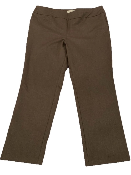 Talbots Pants - Talbots Petites Elastic Waist Pull On Pants 16P Stretch Brown Office To Casual